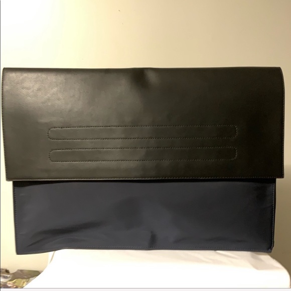 Zara Bags Zara Laptop Case Nylon In Navyblack Poshmark
